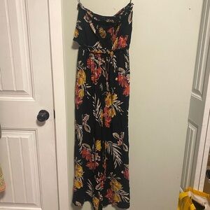 Anthropologie Brand Patrons of Peace Black Florals - Jumpsuit - Sleeveless - L